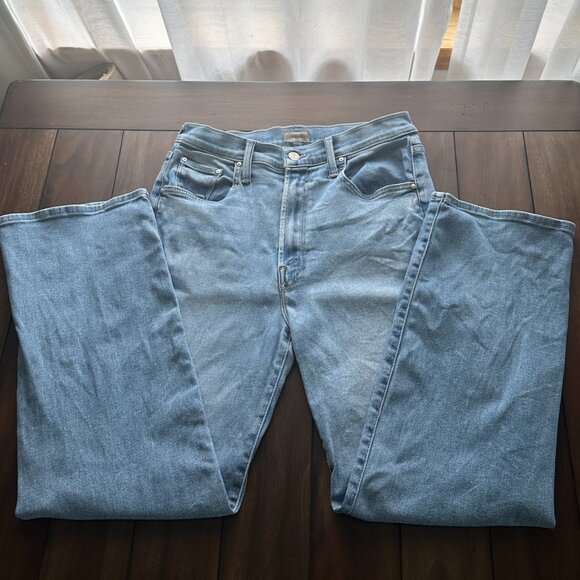 MOTHER Rambler Zip Ankle High Rise Wide Leg Straight Jeans County Line 29 - Picture 1 of 16